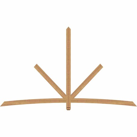 Ekena Millwork Alberta Timber Gable Bracket, Western Red Cedar, 108"W x 63"H x 1 1/2"D x 3 1/2"F, 14/12 Pitch GBW108X63X0204ALB00SWR